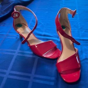 Candy apple red heeled sandals